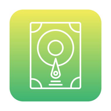 Sabit disk simgesi, vektör illüstrasyonu basit tasarım