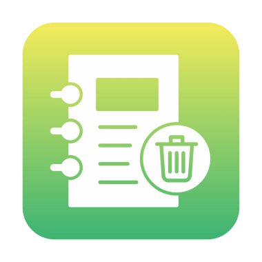 Notlar Web simgesini, vektör illüstrasyonunu sil