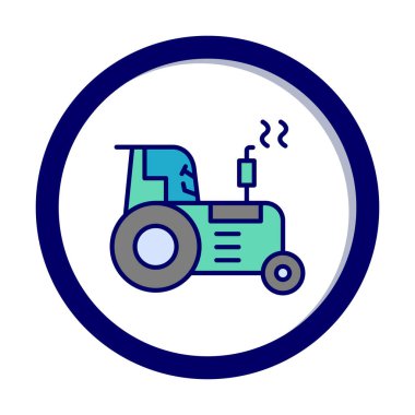 Traktör simgesi web çizimi