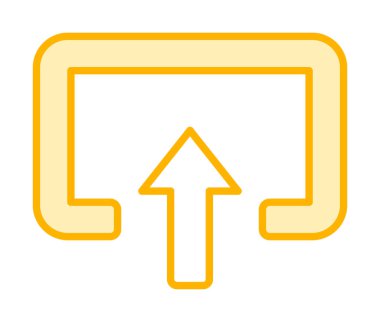 Girdi düz vektör simgesi