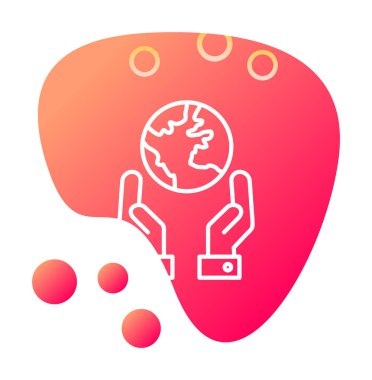 earth icon, vector illustration simple design