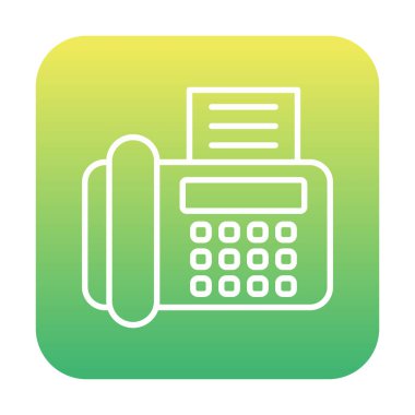 Faks makinesi. Web simgesi basit illüstrasyon