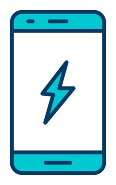 Mobil simge vektör illüstrasyonunu şarj et