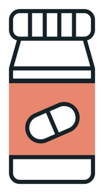 Hapları şişe simge vektör çizim