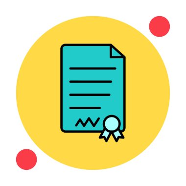 Beyaz arkaplanda diploma vektör illüstrasyonu