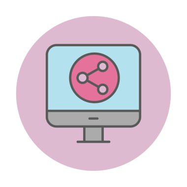 Basit Veri Paylaşımı simgesi, vektör illüstrasyonu