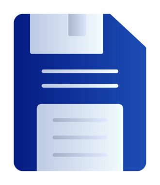 Basit Disket simgesi, vektör illüstrasyonu