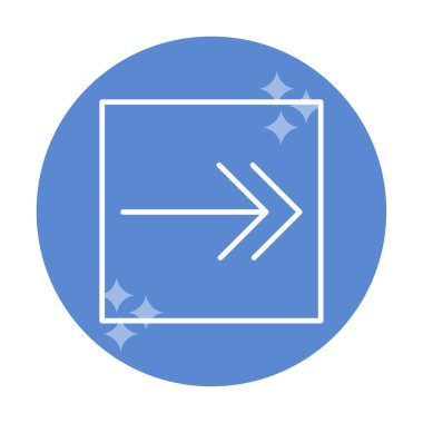 Sağ Ok simgesi, vektör illüstrasyonu basit tasarım