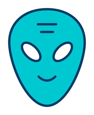 Sevimli uzaylı karakter Vektör illüstrasyonu