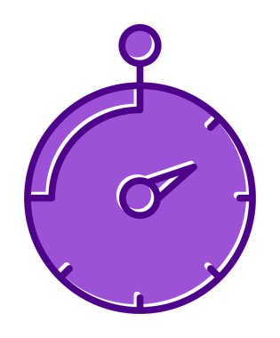 Saat, zamanlayıcı simgesi vektör çizimi 