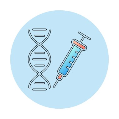 Gen yapısı simgesi. Mobil konsept ve web uygulamaları için bilim simgesi.