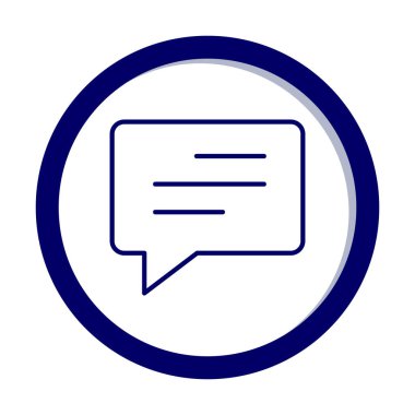 Basit sohbet simgesi, konuşma balonu, vektör illüstrasyonu