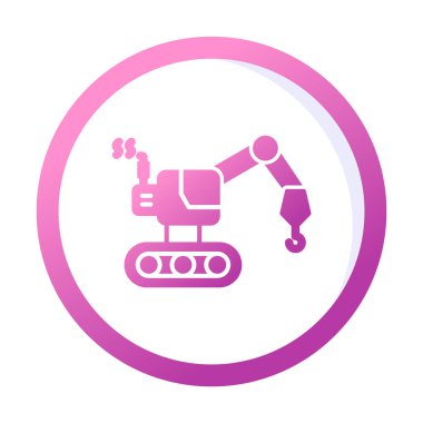 Yapı vinç simgesi, vektör illüstrasyon tasarımı