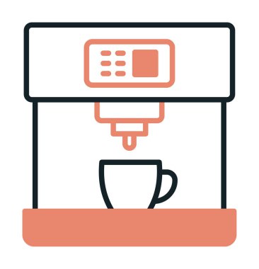 kahve makinesi simgesini, vektör çizim