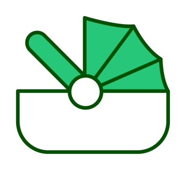 Bebek Araba Koltuğu ikonu. vektör illüstrasyonu