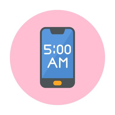 Smartphone Alarm simgesi vektör çizimi