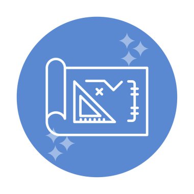 Şablon simgesi, vektör illüstrasyonu basit tasarım