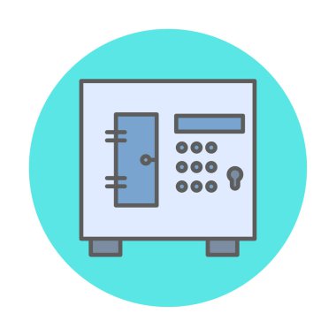 güvenli düz simge, vektör illüstrasyonu 