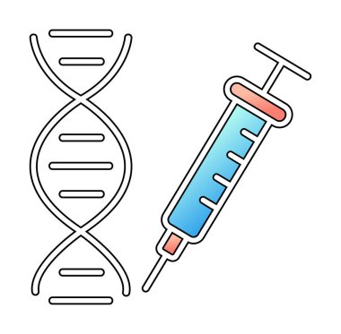 Gen yapısı simgesi. Mobil konsept ve web uygulamaları için bilim simgesi.