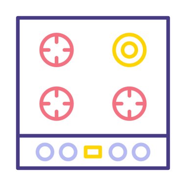 Hob vektör simgesi, basit biçim 