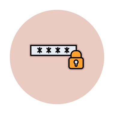 Parola web simgesi, vektör çizim