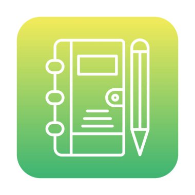 not defteri simgesi, vektör illüstrasyonu 