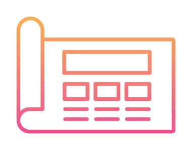 Şablon simgesi, vektör illüstrasyonu basit tasarım