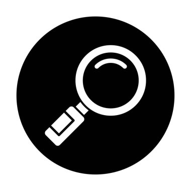 Büyüteç simgesi düz stil. Loupe renk simgesini ara. Vektör illüstrasyonu 