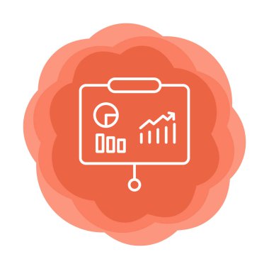 Beyaz arkaplan üzerinde sunum vektörü illüstrasyonunu çalıştır