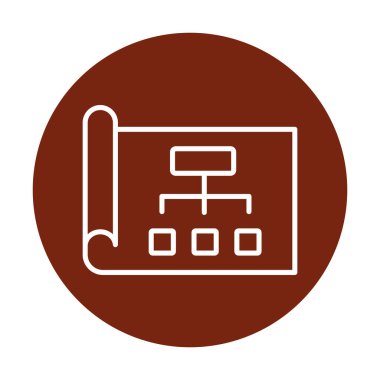 Haftalık İş Planlayıcı Web simgesi, vektör illüstrasyonu 