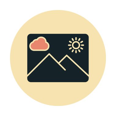 Resim simgesi. Web vektör illüstrasyonu