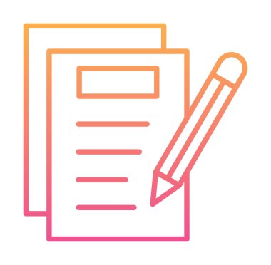 Simge vektör illüstrasyonu yazan Notlar