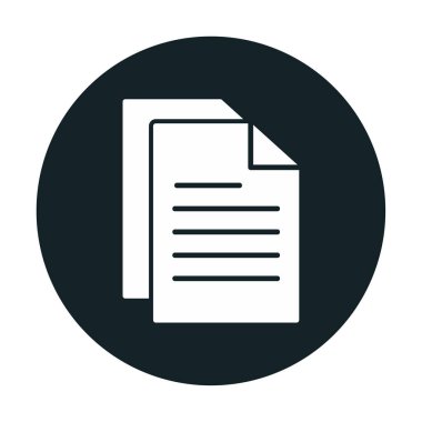 belge ikon vektör illüstrasyonu