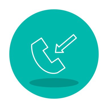 telefon arama simgesi, vektör illüstrasyonu basit tasarım