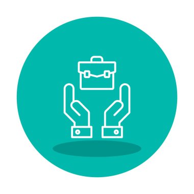 evrak çantası web basit simge illüstrasyonu