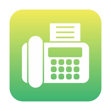 Faks makinesi. Web simgesi basit illüstrasyon