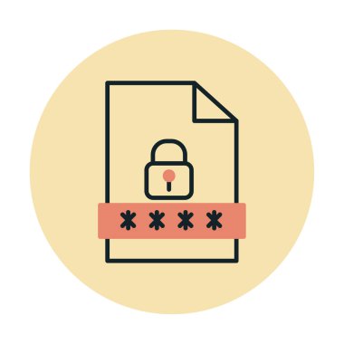 Dosya Parolası vektör çizimi