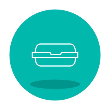 yiyecek kabı ikonu vektör illüstrasyonu