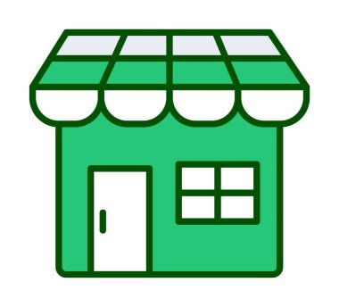 Dükkanı web simge vektör çizim