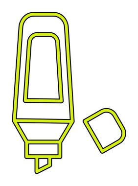 Vurgulama simgesi web basit illüstrasyon