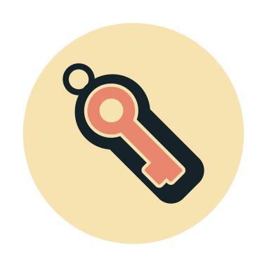 Anahtar sembolü web simgesi, vektör illüstrasyonu