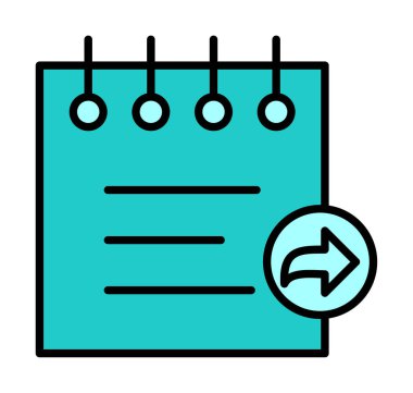 Notes web icon, vector illustration