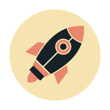 Roketin vektör çizimi. Başlangıç konsepti