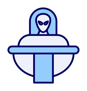 simple spaceship icon vector illustration
