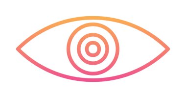 Göz simgesi. düz vektör illüstrasyonu