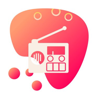  radyo simgesi vektör illüstrasyonu