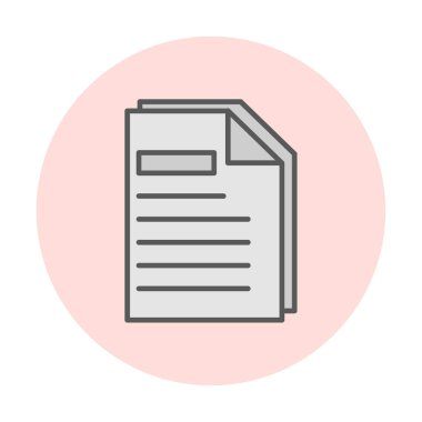 belge simgesi, vektör illüstrasyonu basit tasarım