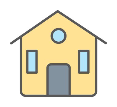 ev renkli vektör simgesi