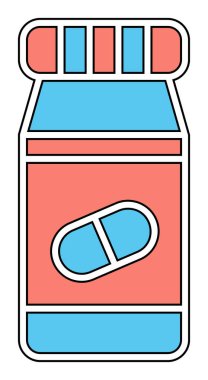 Hapları şişe simge vektör çizim