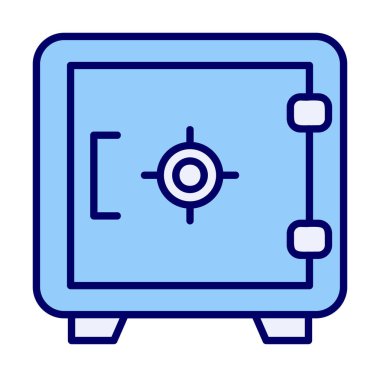 Güvenli simge, loker işareti, vektör illüstrasyonu